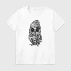 Мужская футболка хлопок Сова на стиле