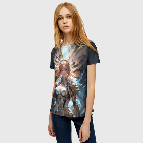 Женская футболка 3D Боевая фея, цвет 3D печать - фото 3