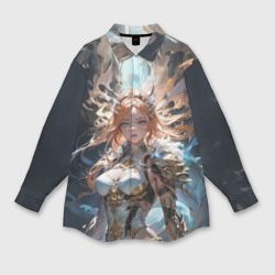 Женская рубашка oversize 3D Боевая фея