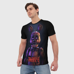 Мужская футболка 3D Five Nights at Freddys Bonnie - фото 2