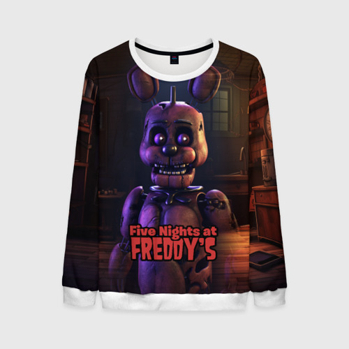 Мужской свитшот 3D Five     Nights at Freddys  Bonnie, цвет белый