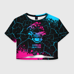 Женская футболка Crop-top 3D Goblin Slayer - neon gradient