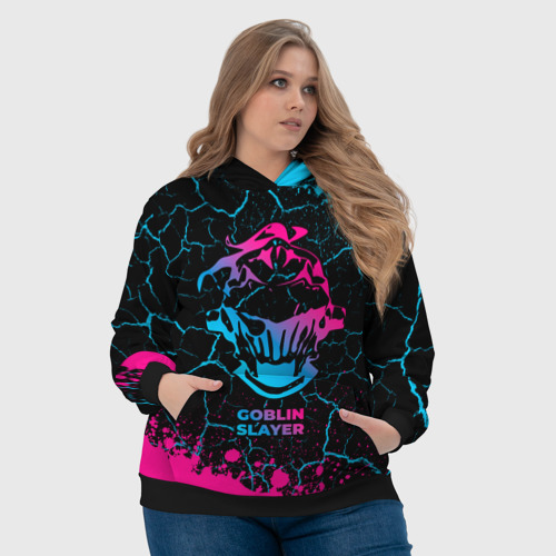 Женская толстовка 3D Goblin Slayer - neon gradient, цвет 3D печать - фото 6