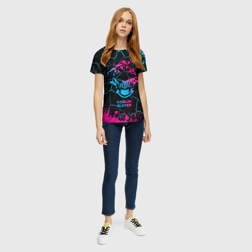 Женская футболка 3D Goblin Slayer - neon gradient, цвет 3D печать - фото 5