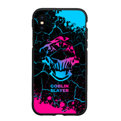 Чехол для iPhone XS Max матовый Goblin Slayer - neon gradient