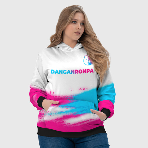 Женская толстовка 3D Danganronpa neon gradient style: символ сверху, цвет 3D печать - фото 6