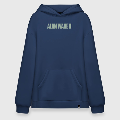 Худи SuperOversize хлопок Alan Wake 2 logo, цвет темно-синий