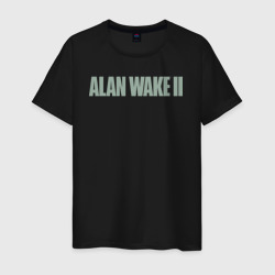 Мужская футболка хлопок Alan Wake 2 logo