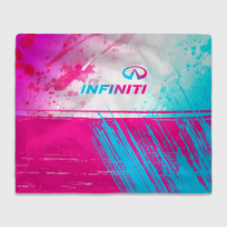 Плед 3D Infiniti neon gradient style: символ сверху