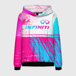 Мужская толстовка 3D Infiniti neon gradient style: символ сверху