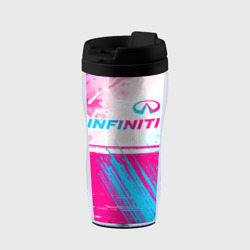 Термокружка-непроливайка Infiniti neon gradient style: символ сверху