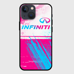 Чехол для iPhone 13 mini Infiniti neon gradient style: символ сверху