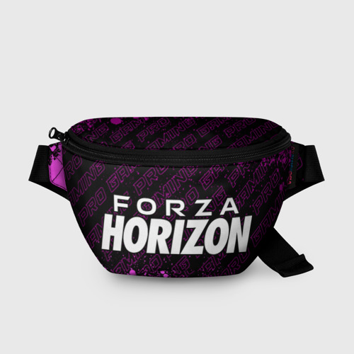 Поясная сумка 3D с принтом Forza Horizon pro gaming: надпись и символ, вид спереди #2