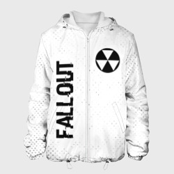 Мужская куртка 3D Fallout glitch на светлом фоне: надпись, символ