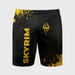 Мужские шорты спортивные Skyrim - gold gradient: надпись, символ