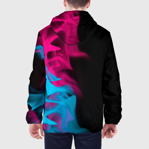 Мужская куртка 3D No Man's Sky - neon gradient: по-вертикали, цвет 3D печать - фото 5