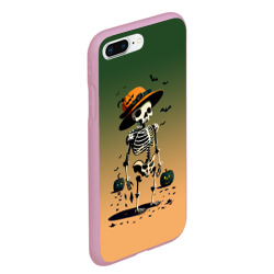 Чехол для iPhone 7Plus/8 Plus матовый Funny skeleton - halloween - neural network - фото 2