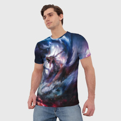 Мужская футболка 3D Дракон шторм - фото 2