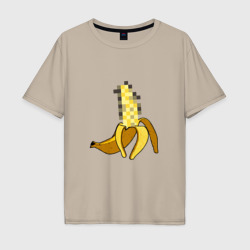 Цензура - не приличный банан – Футболка оверсайз из хлопка с принтом купить со скидкой в -16%