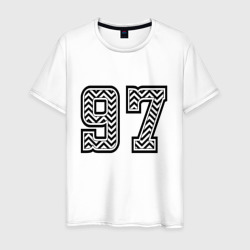 Мужская футболка хлопок Год рождения номер регион 97