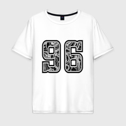 Мужская футболка хлопок Oversize Год рождения номер регион 96