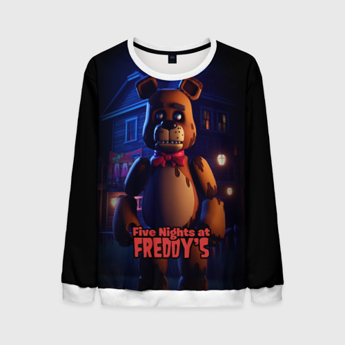 Мужской свитшот 3D Five Nights at   Freddy's, цвет белый