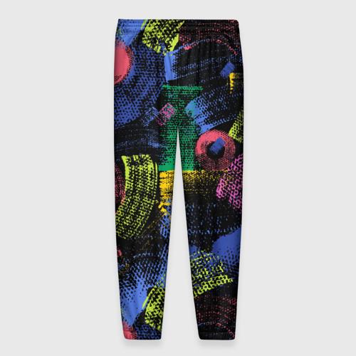 Мужские брюки 3D Яркие абстрактые формы с текстурой, цвет 3D печать - фото 2