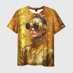 Футуристический портрет девушки – Мужская футболка 3D с принтом купить со скидкой в -26%