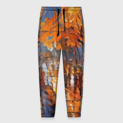 Мужские брюки 3D Осенний город импрессионизм