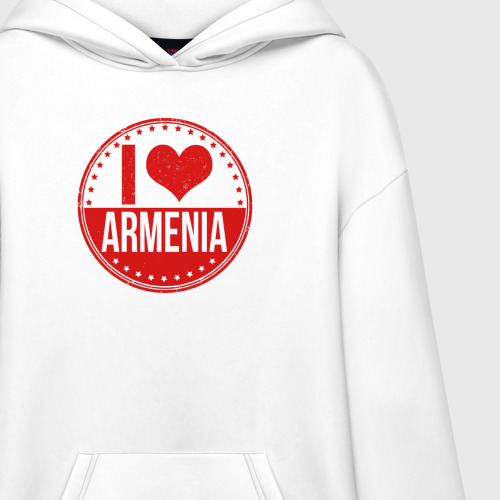 Худи SuperOversize хлопок Love Armenia, цвет белый - фото 3