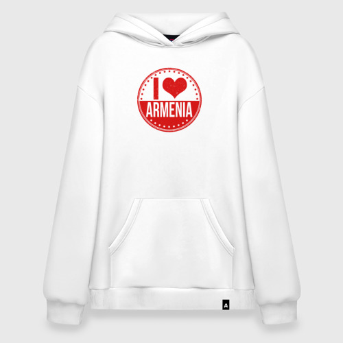 Худи SuperOversize хлопок Love Armenia, цвет белый