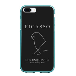 Чехол для iPhone 7Plus/8 Plus матовый Птица на черном - Пабло Пикассо