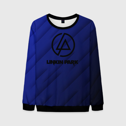 Мужской свитшот 3D Linkin Park лого градиент, цвет черный
