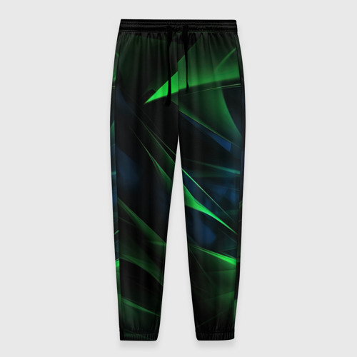 Мужские брюки 3D Dark green background, цвет 3D печать