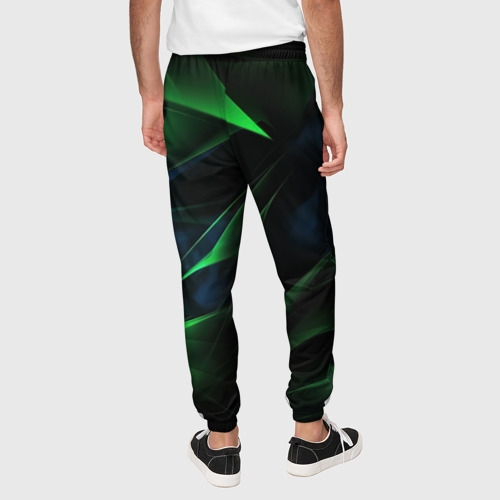 Мужские брюки 3D Dark green background, цвет 3D печать - фото 5