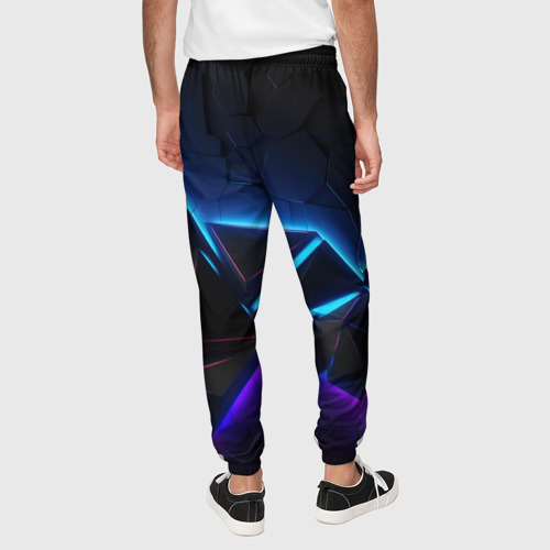 Мужские брюки 3D Неоновые объемные частицы, цвет 3D печать - фото 5