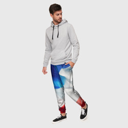 Мужские брюки 3D Абстракция в цветах флага РФ - фото 2
