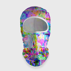 Балаклава 3D Яркий неоновый абстрактный Glitch