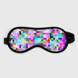 Маска для сна 3D Пиксельная яркая абстракция