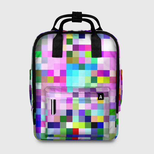 Женский рюкзак 3D Пиксельная яркая абстракция