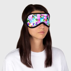 Маска для сна 3D Пиксельная яркая абстракция - фото 2