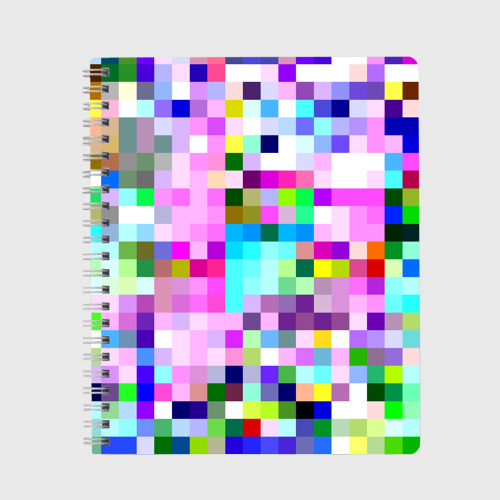 Тетрадь Пиксельная яркая абстракция, цвет линия