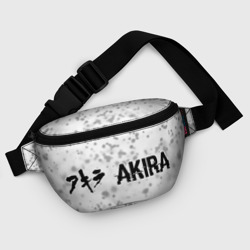 Сумка с принтом Akira glitch на светлом фоне: надпись и символ для любого человека, вид спереди №5. Цвет основы: белый