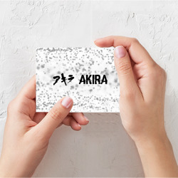 Поздравительная открытка Akira glitch на светлом фоне: надпись и символ - фото 2