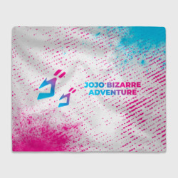 JoJo Bizarre Adventure neon gradient style: надпись и символ – Плед 3D с принтом купить со скидкой в -14%