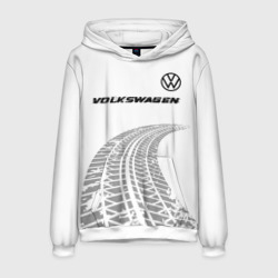 Volkswagen Speed на светлом фоне со следами шин: символ сверху – Мужская толстовка 3D с принтом купить со скидкой в -32%