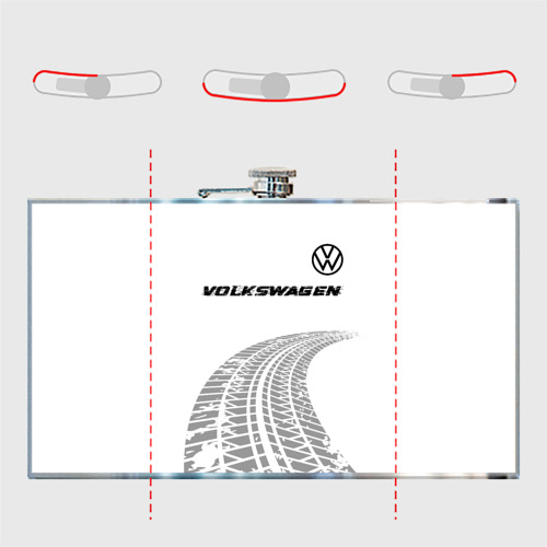 Фляга Volkswagen Speed на светлом фоне со следами шин: символ сверху - фото 5