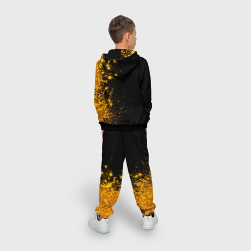 Детский 3D костюм с принтом FAW - gold gradient: по-вертикали, вид сзади #2
