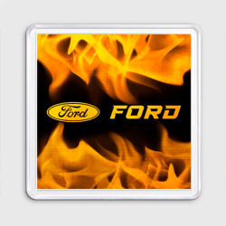 Магнит 55*55 Ford - gold gradient: надпись и символ