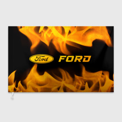 Флаг 3D Ford - gold gradient: надпись и символ